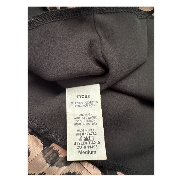 Tyche Black and Gold Animal Print Camisole Size Medium - Picture 6 of 8